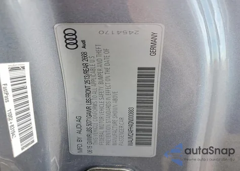 2016 Audi A5 Premium Plus S-Line from USA, damaged, VIN WAUM2AFH4GN000883